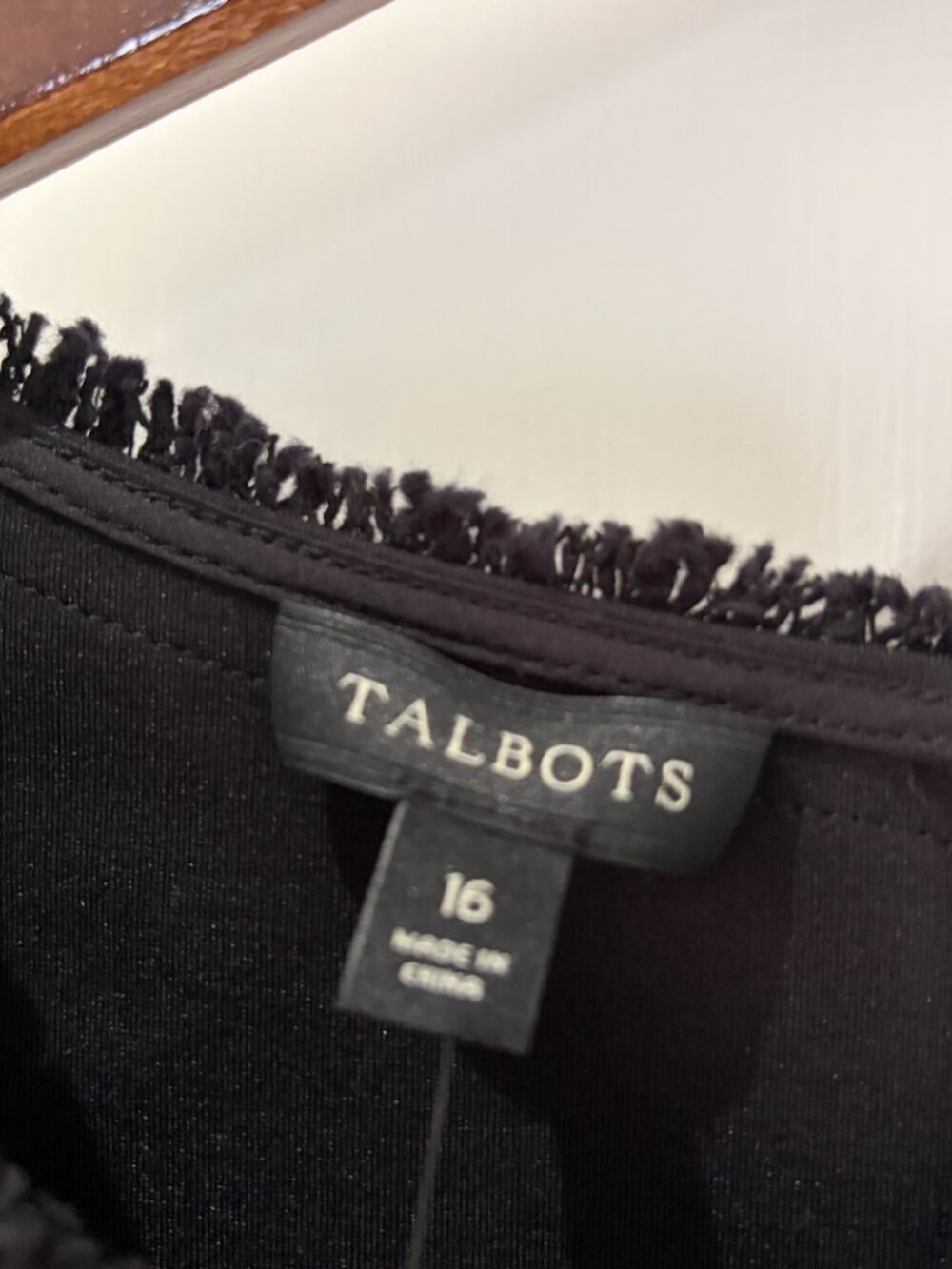 Talbots Black Lace Overlay Sheath Dress Size 16 - Picture 8 of 13